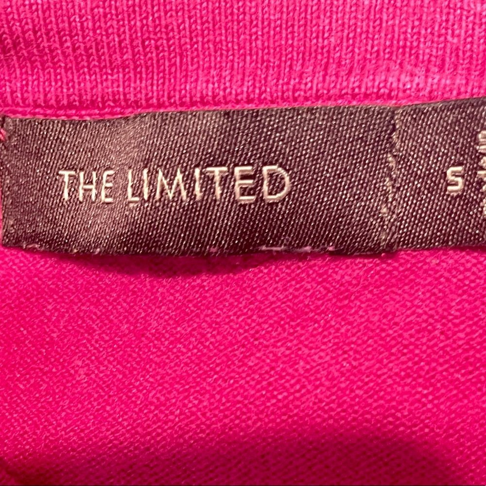 The Limited Pink Button Down Gathered Short Sleeve Cardigan Sweater - Size S - Picture 4 of 4